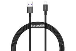 کابل شارژ USB باسئوس USB به Type-C مدل Superior با طول 1 متر مشکی