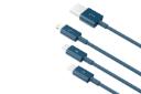 کانکتور کابل شارژ USB باسئوس USB به Type-C+Micro-USB+Lightning مدل Superior با طول 1.5 متر