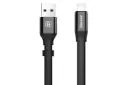 کابل شارژ USB باسئوس USB به Micro-USB+Lightning مدل two-in-one Portable با طول 0.23 متر مشکی