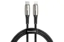کابل شارژ USB باسئوس Type-C به Lightning مدل Water Drop با طول 1.3 متر مشکی