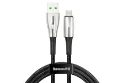 طول کابل شارژ USB باسئوس USB به Micro-USB مدل Water Drop با طول 2 متر