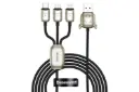 کابل شارژ USB باسئوس USB به Type-C+Micro-USB+Lightning مدل Year of the Ox One-for-three با طول 1.2 متر مشکی