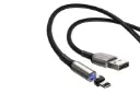 کانکتور کابل شارژ USB باسئوس USB به Lightning مدل Zinc Magnetic 2A با طول 1 متر