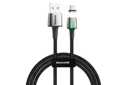 کابل شارژ USB باسئوس USB به Type-C مدل Zinc Magnetic با طول 2 متر مشکی