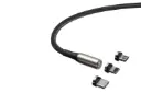 کانکتور کابل شارژ USB باسئوس USB به Type-C+Micro-USB+Lightning مدل Zinc Magnetic با طول 1 متر