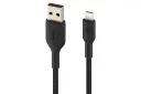 کابل شارژ USB بلکین USB به Lightning مدل BoostCharge Braided CAA002 با طول 3 متر مشکی