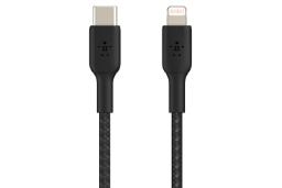 کابل شارژ USB بلکین Type-C به Lightning مدل BoostCharge Braided CAA004 با طول 2 متر مشکی