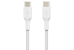 کابل شارژ USB بلکین Type-C به Type-C مدل BoostCharge Braided CAB004 با طول 1 متر سفید