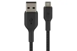 کابل شارژ USB بلکین USB به Micro-USB مدل BoostCharge Braided CAB007 با طول 1 متر مشکی