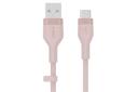 کابل شارژ USB بلکین USB به Type-C مدل BoostCharge Flex CAB008 با طول 1 متر صورتی