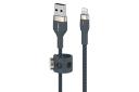 کابل شارژ USB بلکین USB به Lightning مدل BoostCharge Pro Flex CAA010 با طول 1 متر آبی