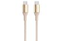 کابل شارژ USB بلکین Type-C به Type-C مدل MIXIT DuraTek F2CU050 با طول 1.2 متر طلایی