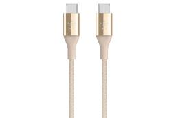 کابل شارژ USB بلکین Type-C به Type-C مدل MIXIT DuraTek F2CU050 با طول 1.2 متر طلایی