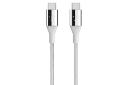 کابل شارژ USB بلکین Type-C به Type-C مدل MIXIT DuraTek F2CU050 با طول 1.2 متر نقره ای