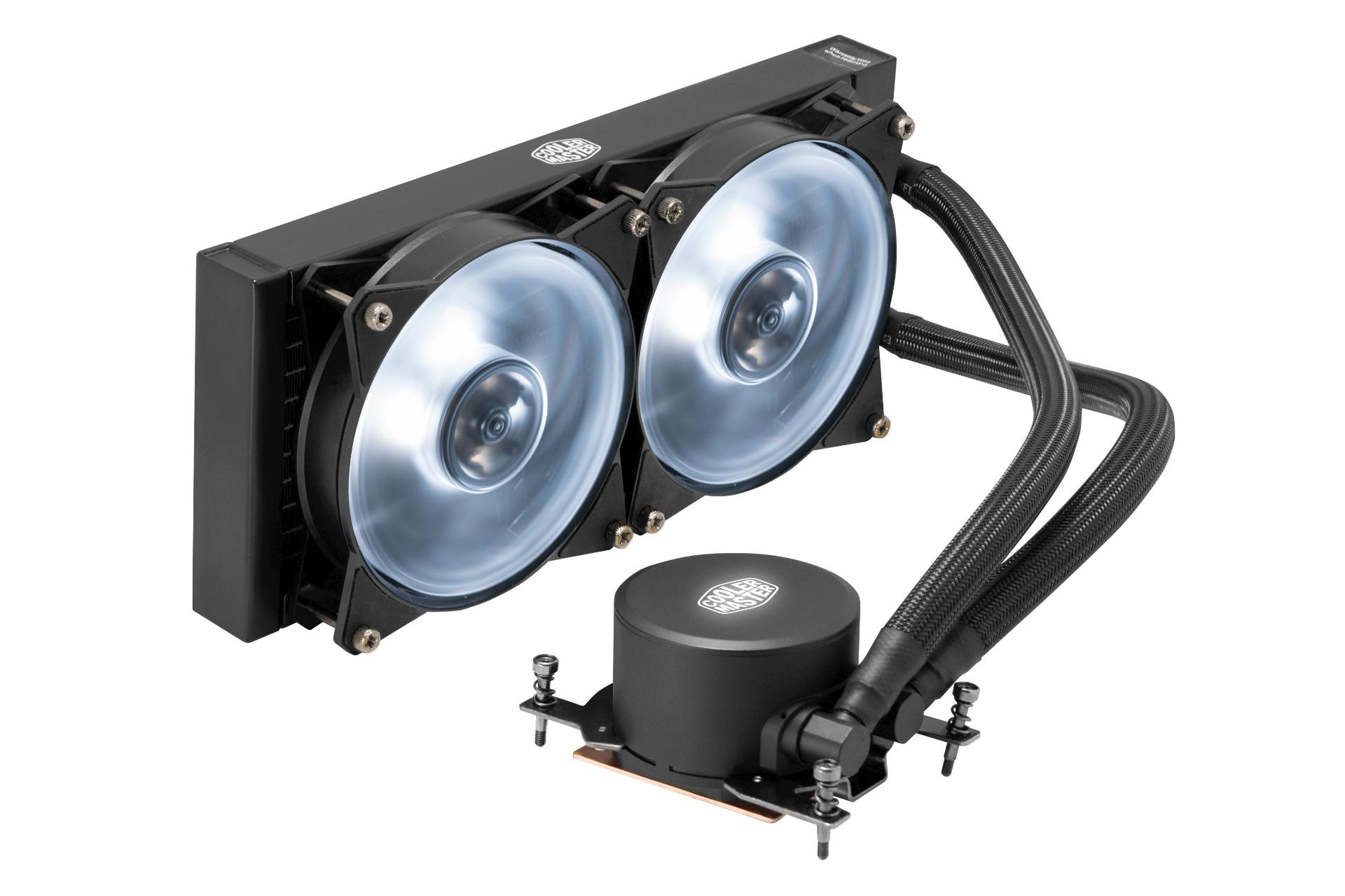 نمای جانبی خنک کننده مایع کولر مستر MASTERLIQUID ML240 RGB TR4 EDITION