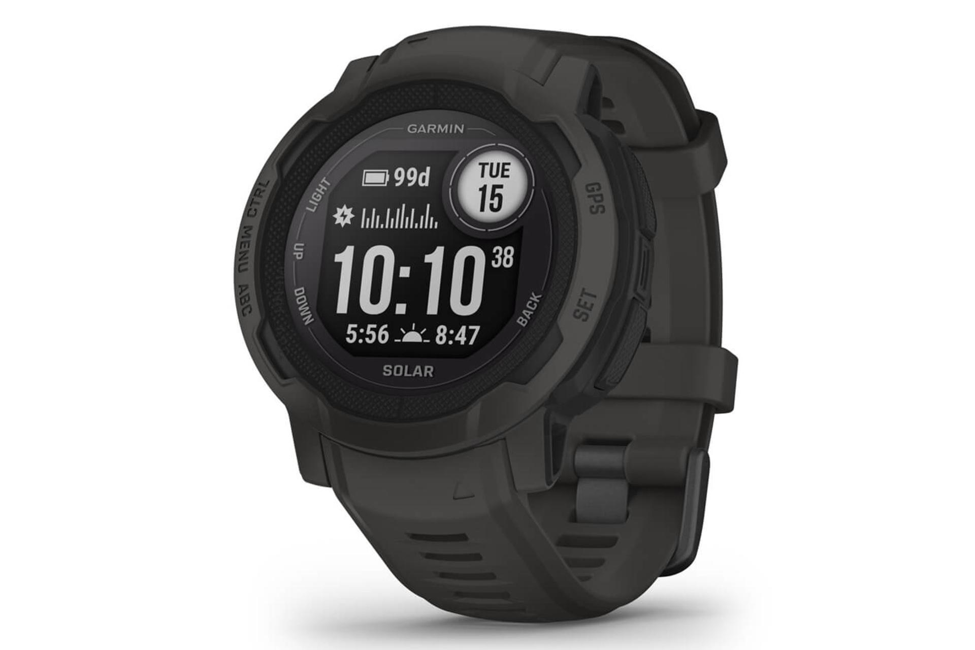 ساعت هوشمند گارمین Garmin Instinct 2 Solar 45mm مدل 45 میلی‌متری مشکی