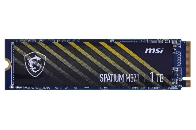 نمای روبرو SSD ام اس آی SPATIUM M371 NVMe M.2 ظرفیت 1 ترابایت