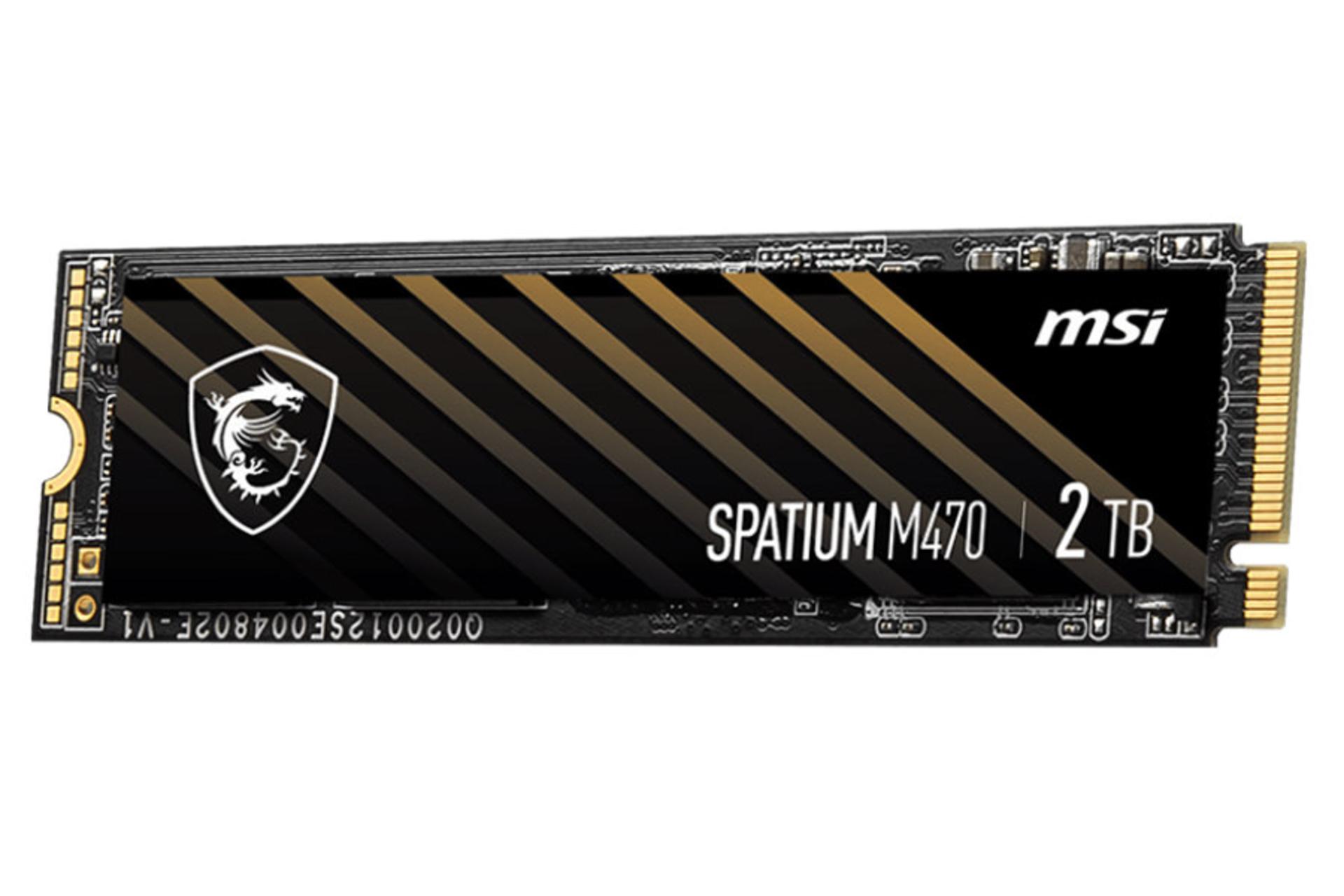 نیمرخ راست SSD ام اس آی SPATIUM M470 NVMe M.2 ظرفیت 2 ترابایت