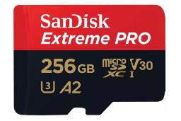 کارت حافظه سن دیسک microSDXC با ظرفیت 256 گیگابایت مدل Extreme Pro V30 A2 کلاس 10