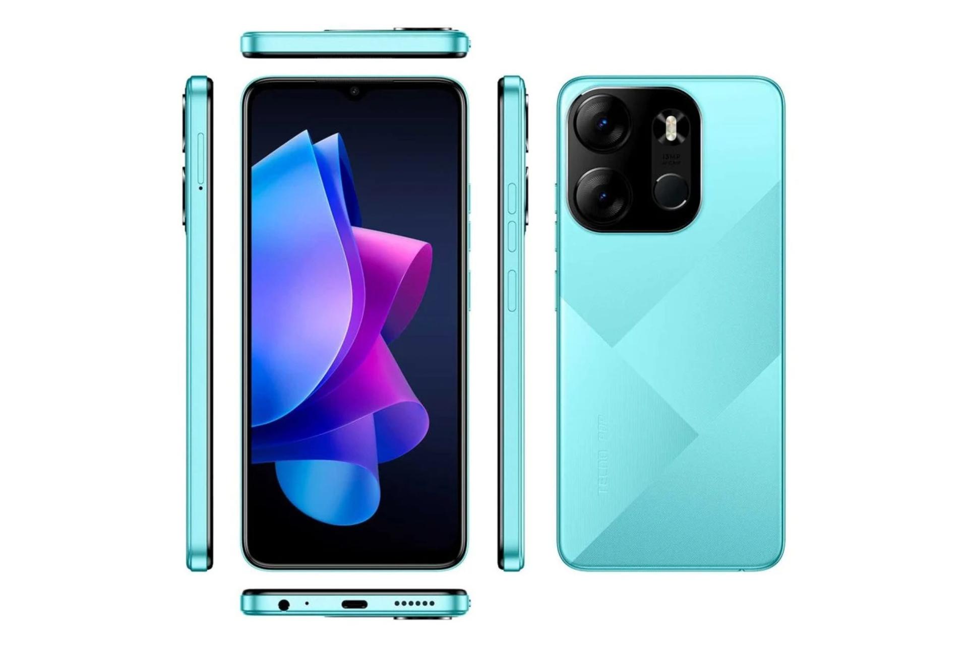 نمای جانبی گوشی موبایل پاپ 7 پرو تکنو / Tecno Pop 7 Pro