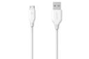 کابل شارژ USB انکر USB به Micro-USB مدل A8132 PowerLine با طول 0.9 متر سفید