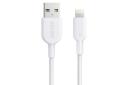 کابل شارژ USB انکر USB به Lightning مدل A8431 PowerLine II با طول 0.3 متر سفید