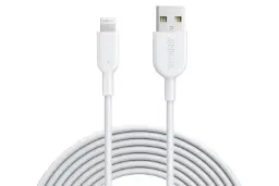 کابل شارژ USB انکر USB به Lightning مدل A8434 PowerLine II با طول 3 متر سفید