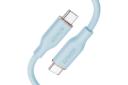 کابل شارژ USB انکر Type-C به Type-C مدل A8553 PowerLine III Flow با طول 1.8 متر آبی