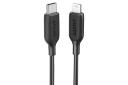 کابل شارژ USB انکر Type-C به Lightning مدل A8832 PowerLine III با طول 0.9 متر مشکی