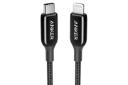 کابل شارژ USB انکر Type-C به Lightning مدل A8842 PowerLine+ III با طول 0.9 متر مشکی
