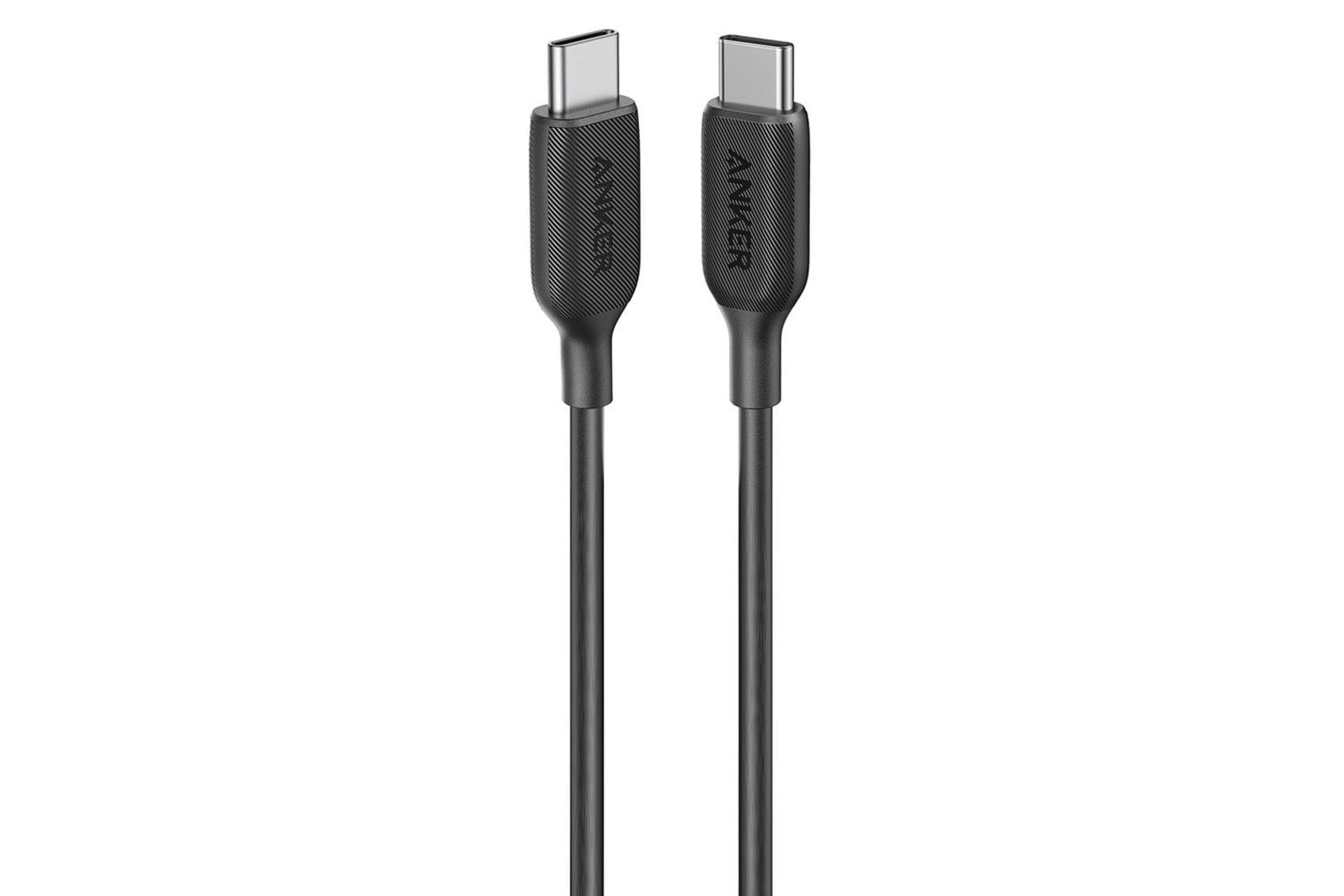 کابل شارژ USB انکر Type-C به Type-C مدل A8852 PowerLine III با طول 0.9 متر مشکی