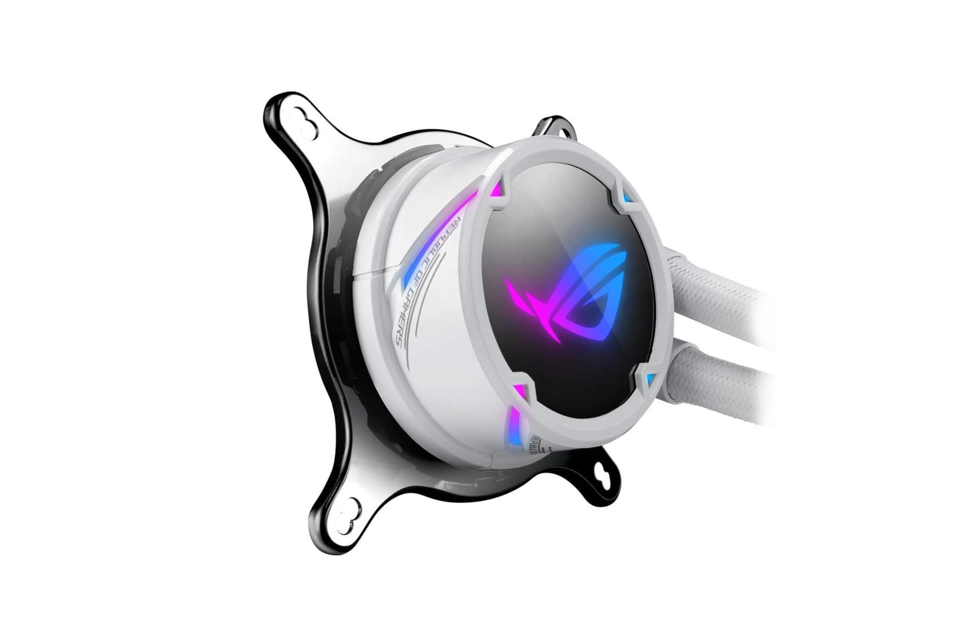 نورپردازی پمپ خنک کننده مایع ایسوس ROG STRIX LC 360 White Edition