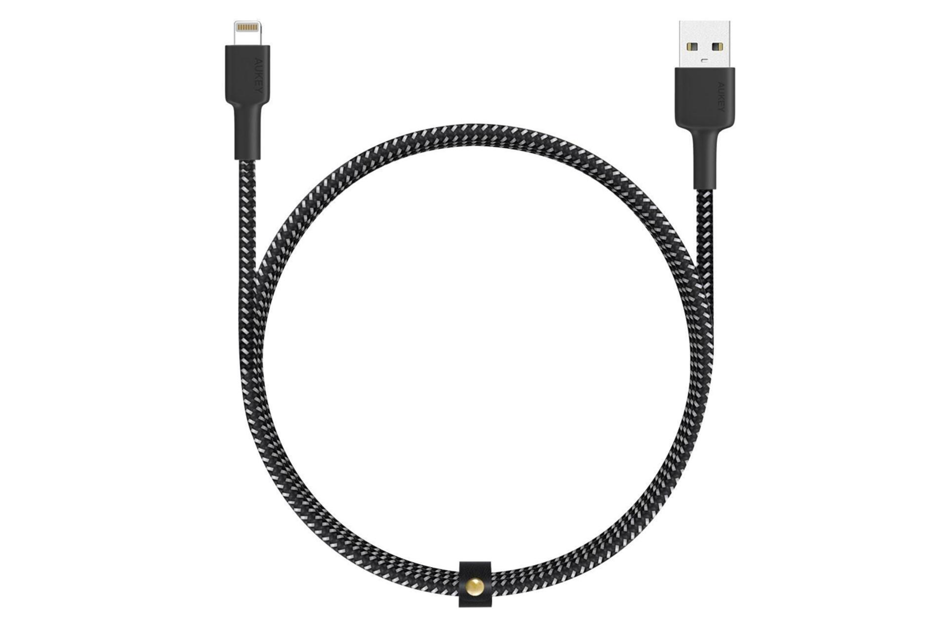 کابل شارژ USB آکی USB به Lightning مدل CB-BAL3 با طول 1.2 متر مشکی
