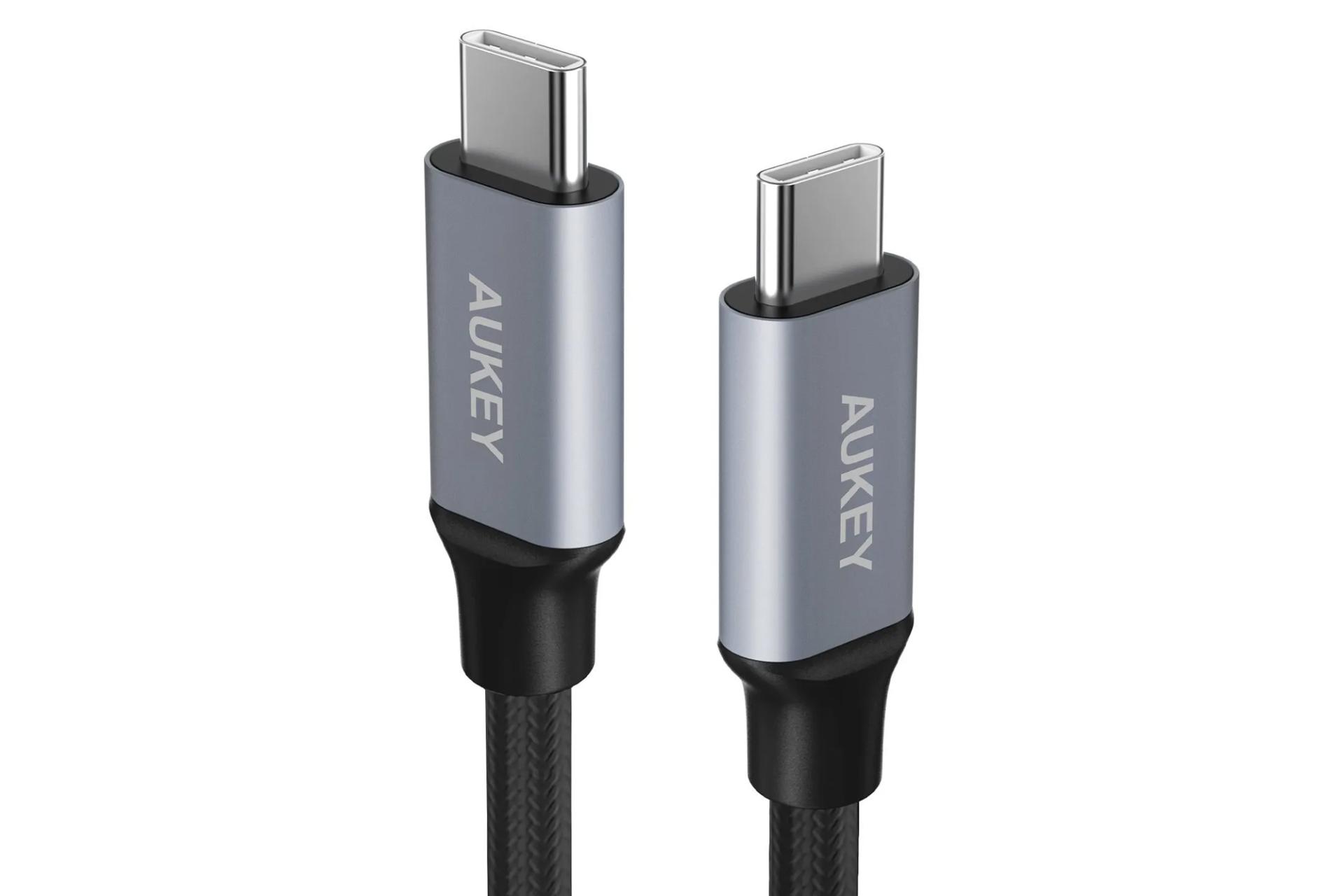 کانکتور کابل شارژ USB آکی Type-C به Type-C مدل CB-CD6 با طول 2 متر