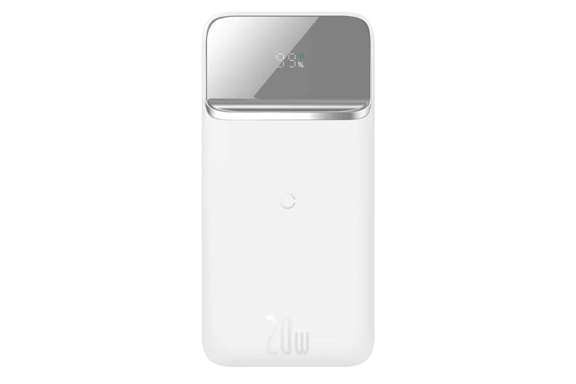 پاور بانک باسئوس Magnetic Wireless ظرفیت 10000 میلی‌آمپر ساعت سفید
