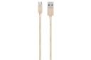 کابل شارژ USB بلکین USB به Micro-USB مدل MIXIT Metallic F2CU021 با طول 1.2 متر طلایی