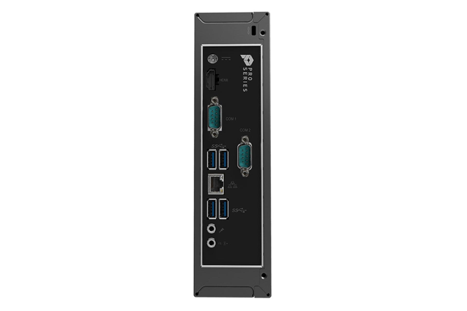 نمای پشت کامپیوتر کوچک MSI PRO DP21 11M در حالت عمودی