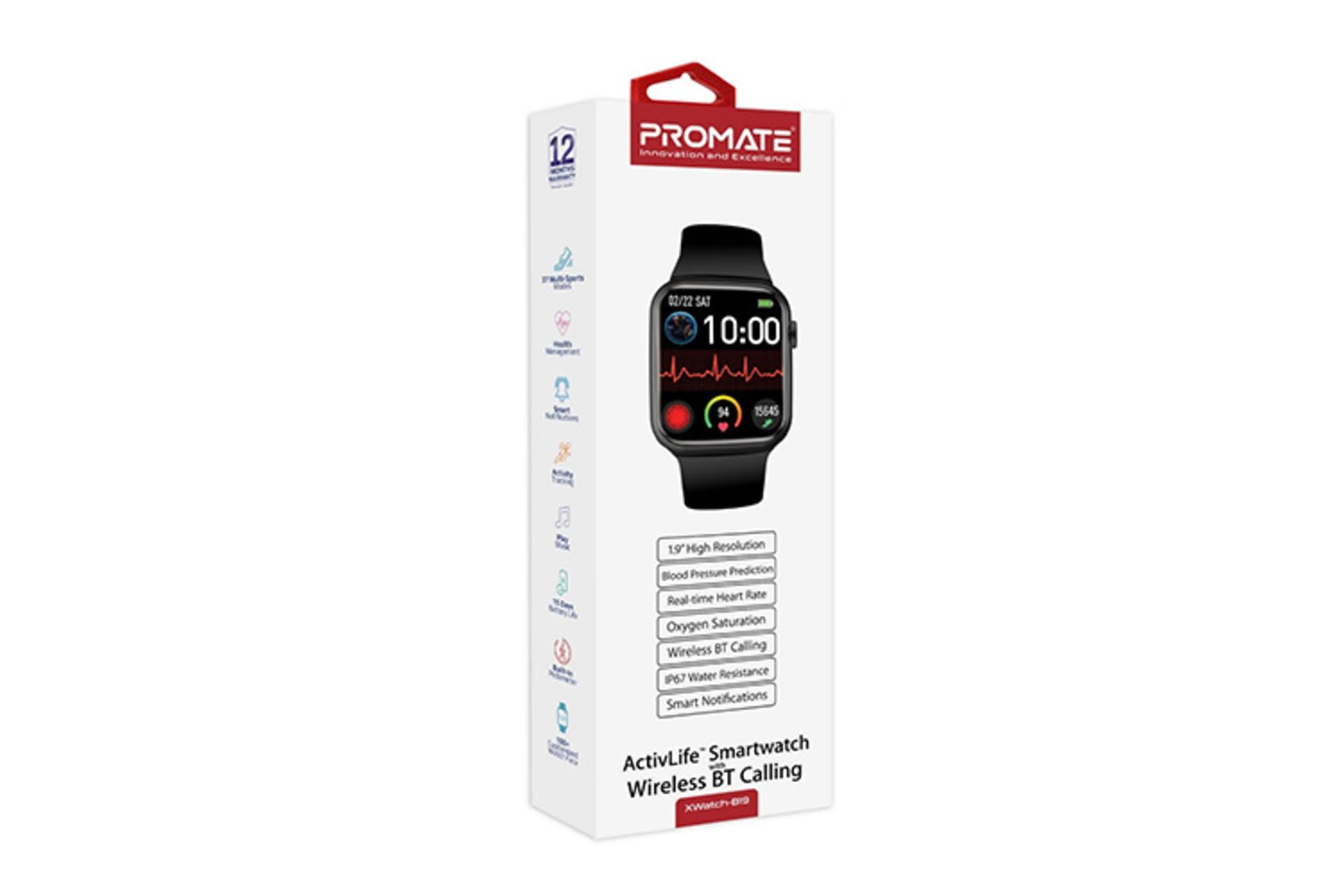 جعبه ساعت هوشمند پرومیت Promate XWatch-B19