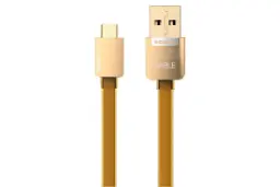 کابل شارژ USB ریمکس USB به Micro-USB مدل Golden RC-016m با طول 1 متر طلایی