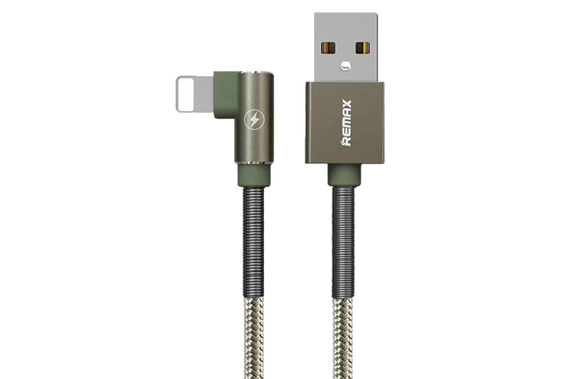 کابل شارژ USB ریمکس USB به Lightning مدل Ranger RC-119i با طول 1 متر سبز