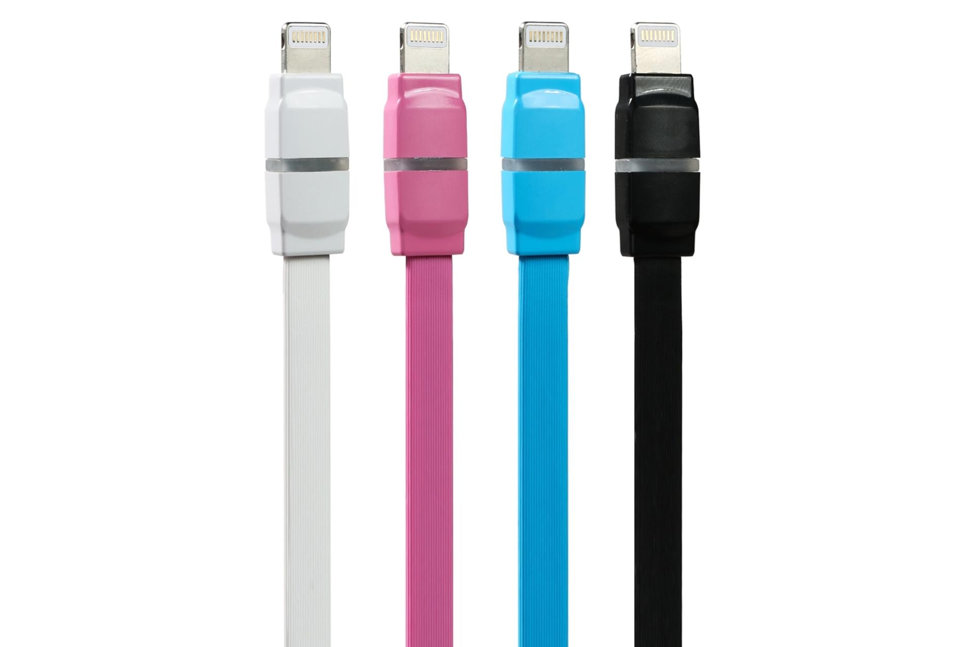 رنگ بندی کابل شارژ USB ریمکس USB به Lightning مدل RC-029i Breath series با طول 1 متر