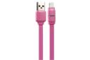 کابل شارژ USB ریمکس USB به Lightning مدل RC-029i Breath series با طول 1 متر صورتی