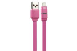 کابل شارژ USB ریمکس USB به Lightning مدل RC-029i Breath series با طول 1 متر صورتی