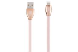 کابل شارژ USB ریمکس USB به Lightning مدل RC-035i Laser Series با طول 1 متر رزگلد