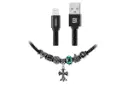 کابل شارژ USB ریمکس USB به Lightning مدل RC-058i Jewellery با طول 0.5 متر مشکی