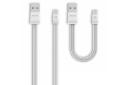 کابل شارژ USB ریمکس USB به Micro-USB مدل RC-062m با طول 1 متر+0.16 متر سفید
