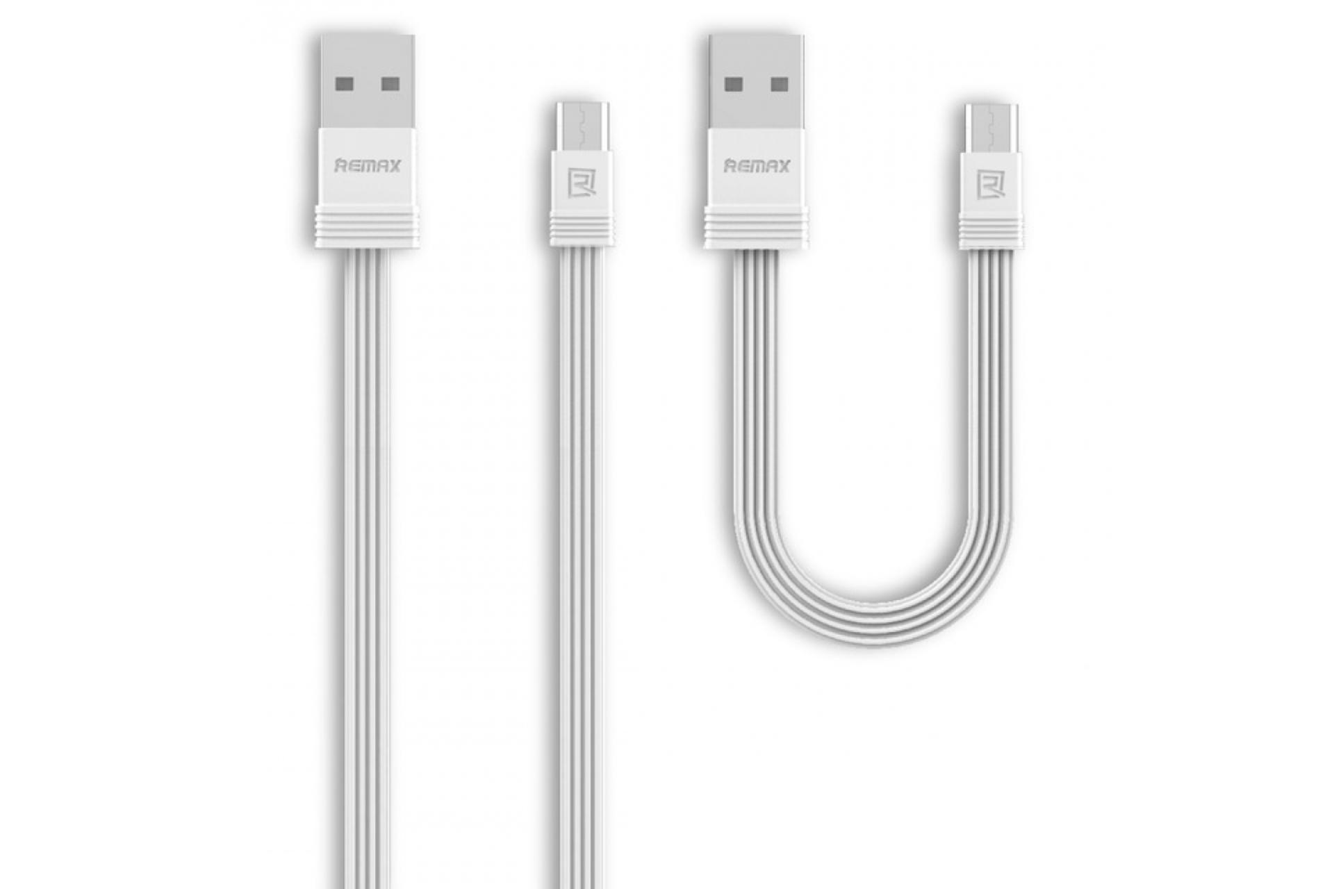 کابل شارژ USB ریمکس USB به Micro-USB مدل RC-062m با طول 1 متر+0.16 متر سفید