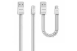 کابل شارژ USB ریمکس USB به Micro-USB مدل RC-062m با طول 1 متر+0.16 متر سفید