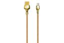کابل شارژ USB ریمکس USB به Lightning مدل RC-063i King Series با طول 1 متر طلایی