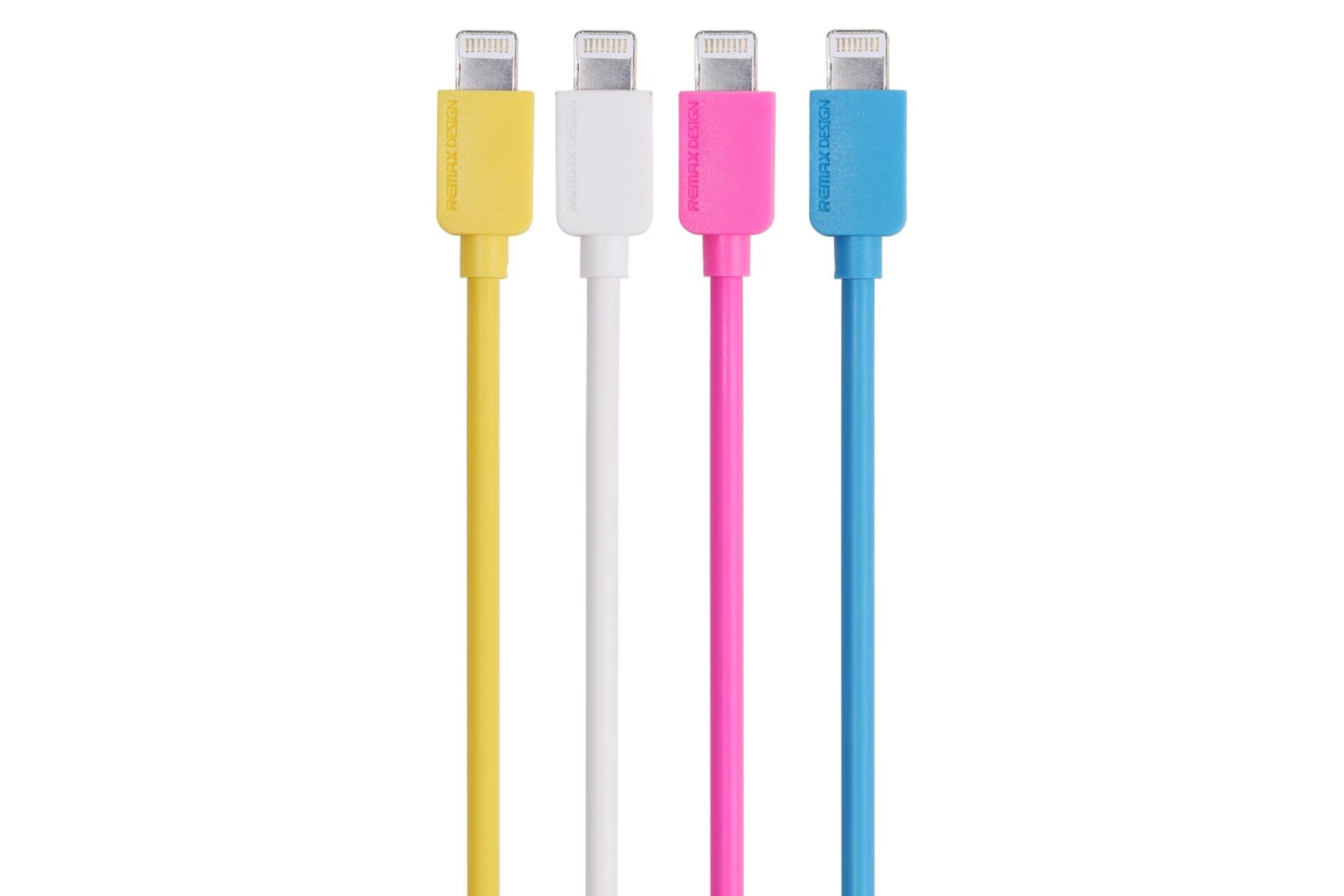 رنگ بندی کابل شارژ USB ریمکس USB به Lightning مدل RC-06i با طول 1 متر